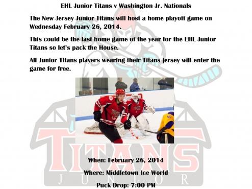 Titans EHL Team Prepares for Playoffs