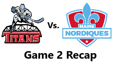 Titans rout Nordiques 9 – 2 to split weekend series